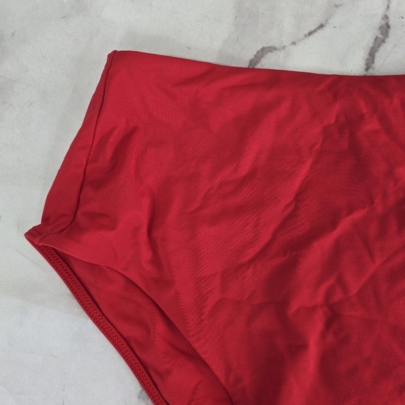 Everlane Swim Bottom Women XS Red Bikini The Hip High Rise Nyle Bathing Suit NEW - Picture 3 of 12